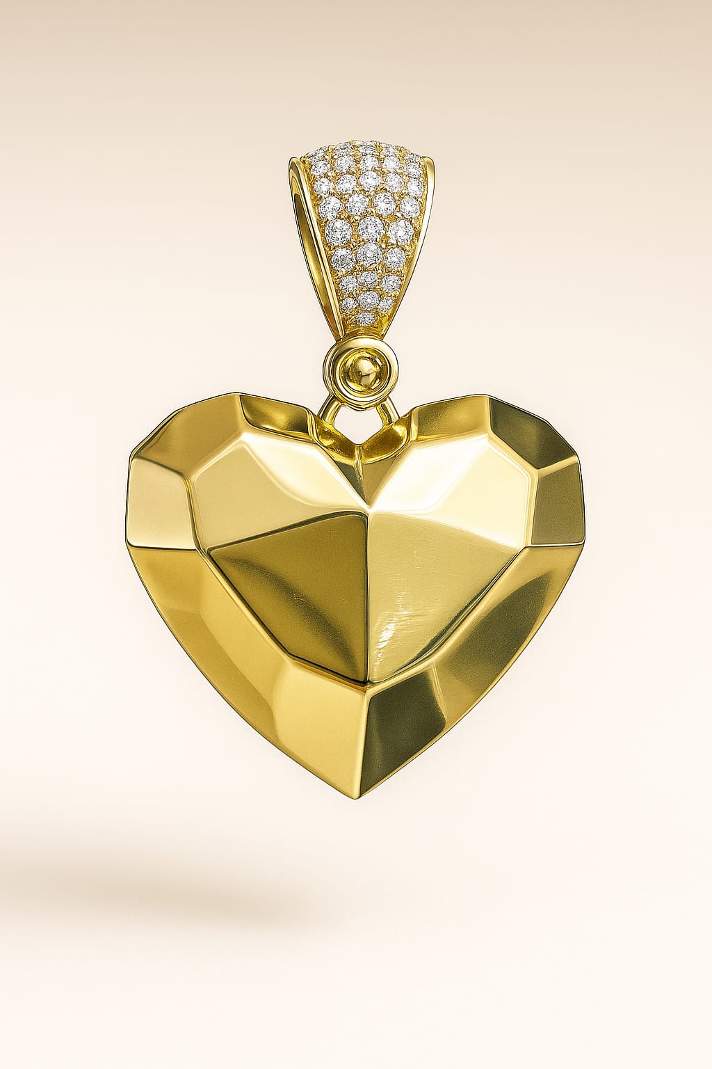 10K HEART POLISHED