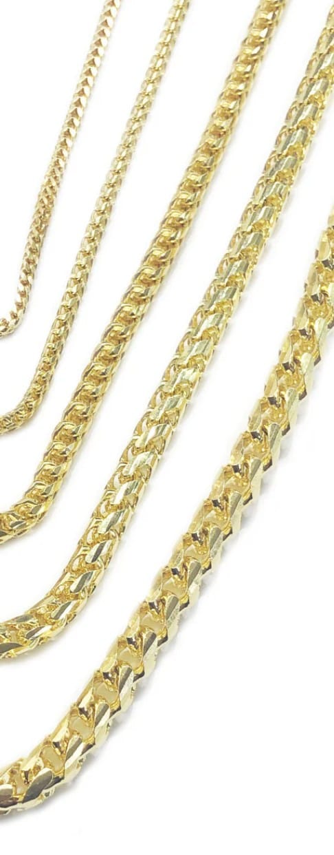 10k SOLID FRANCO MEN CHAIN 4MM TO 5MM