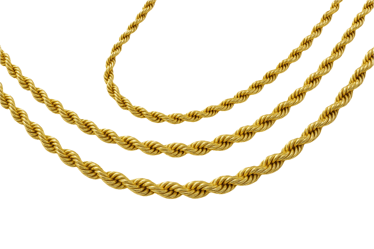18k Solid Rope Chains