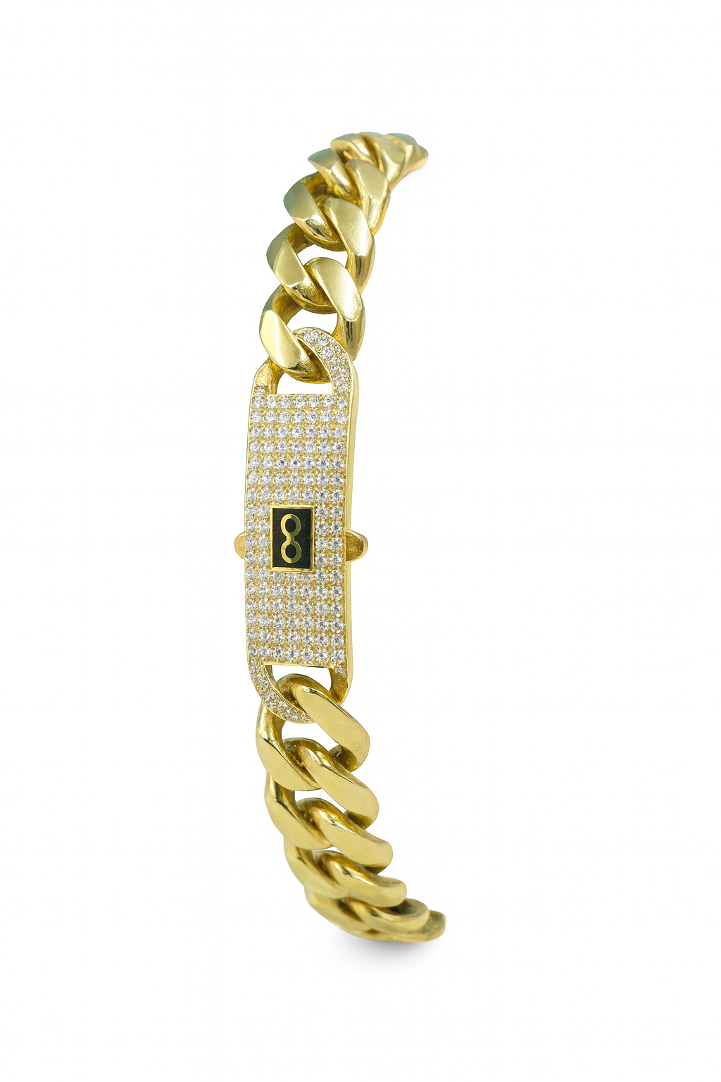 10k Semi Solid Monaco Men Bracelet 9MM to 11MM