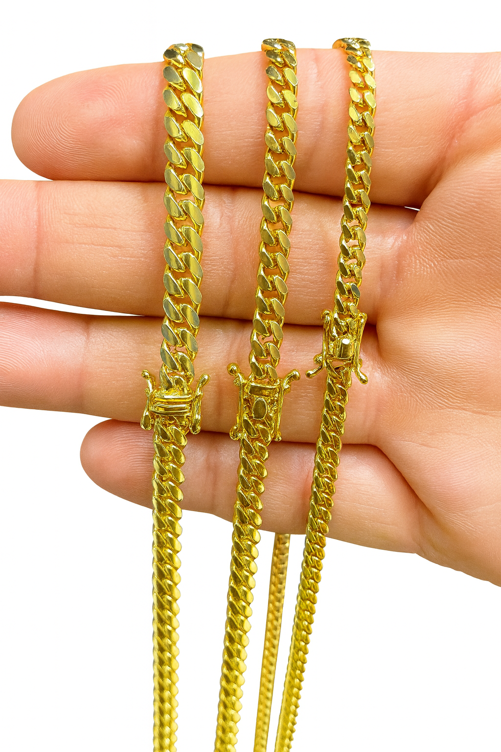 10k Solid Miami Cuban Chain Unisex 4MM to 6MM