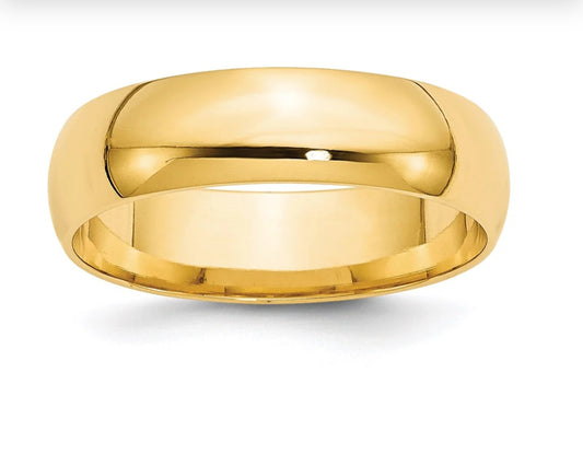 10k and 14k Solid Gold Wedding Band Unisex