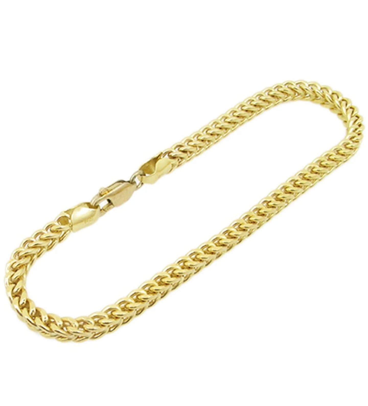 10k Hollow Franco Men Bracelet