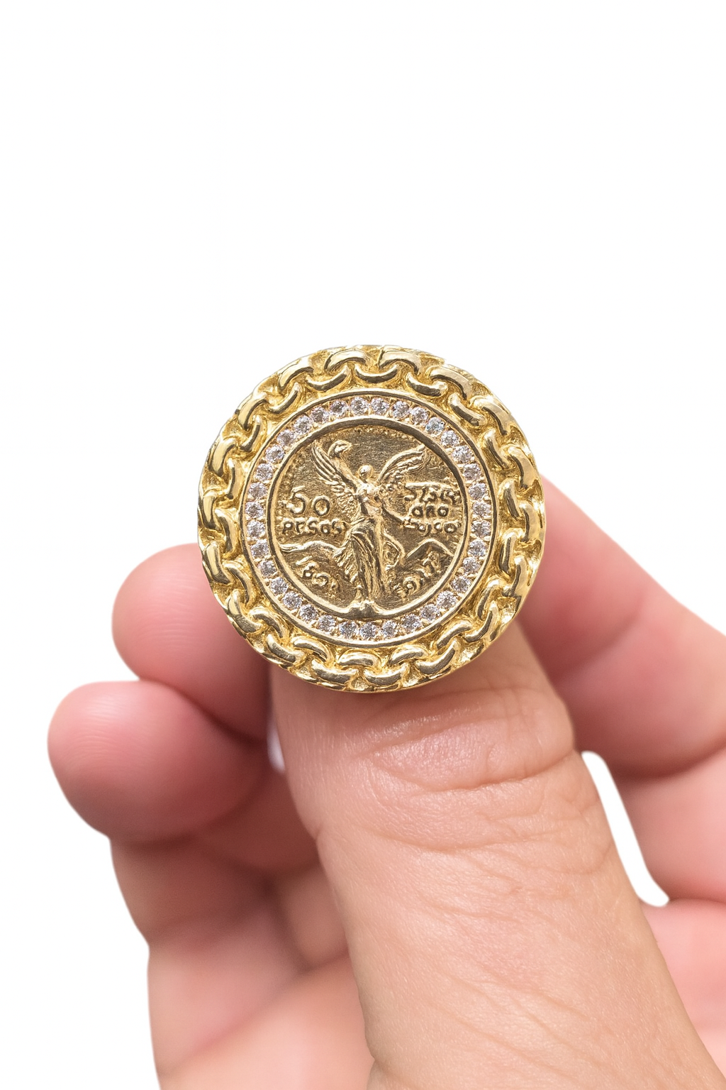 10k Centenario Coin Men Ring