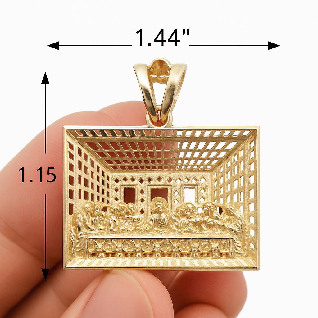 10K Last Supper Men Pendant