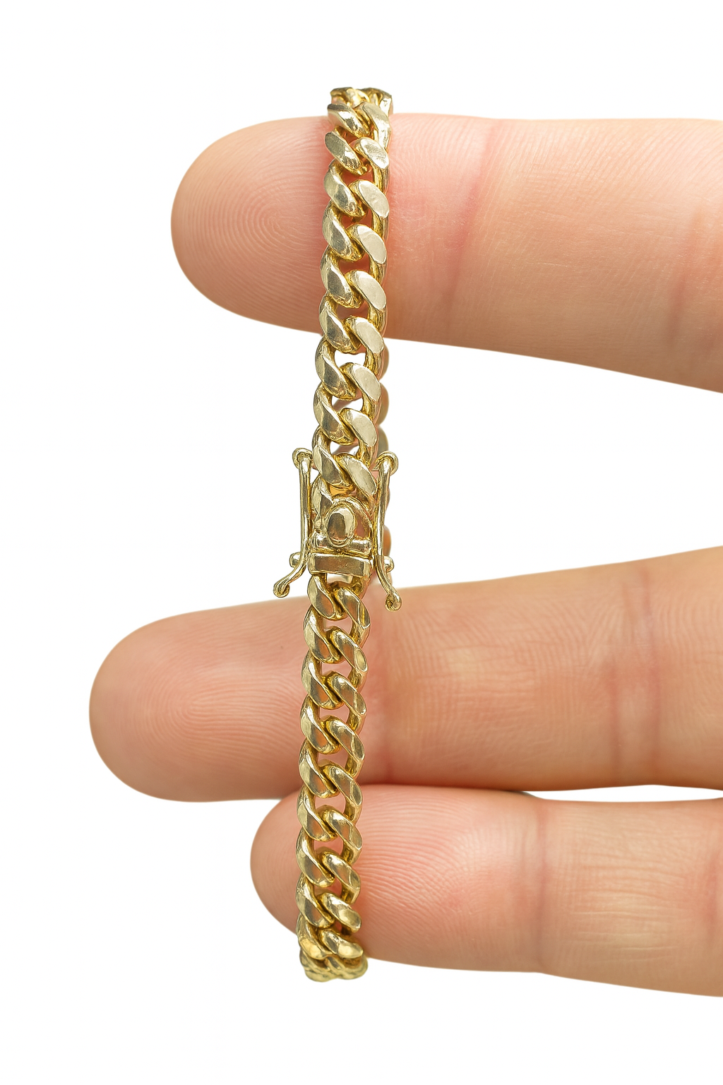 10k Solid Miami Cuban Bracelet Unisex