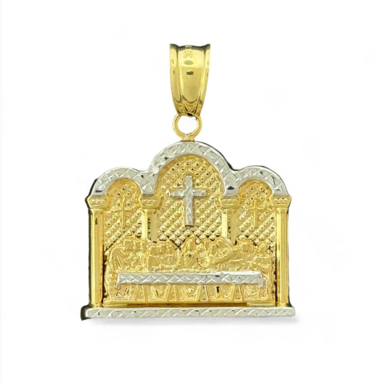 10k Two-Tone Last Supper Unisex Pendant