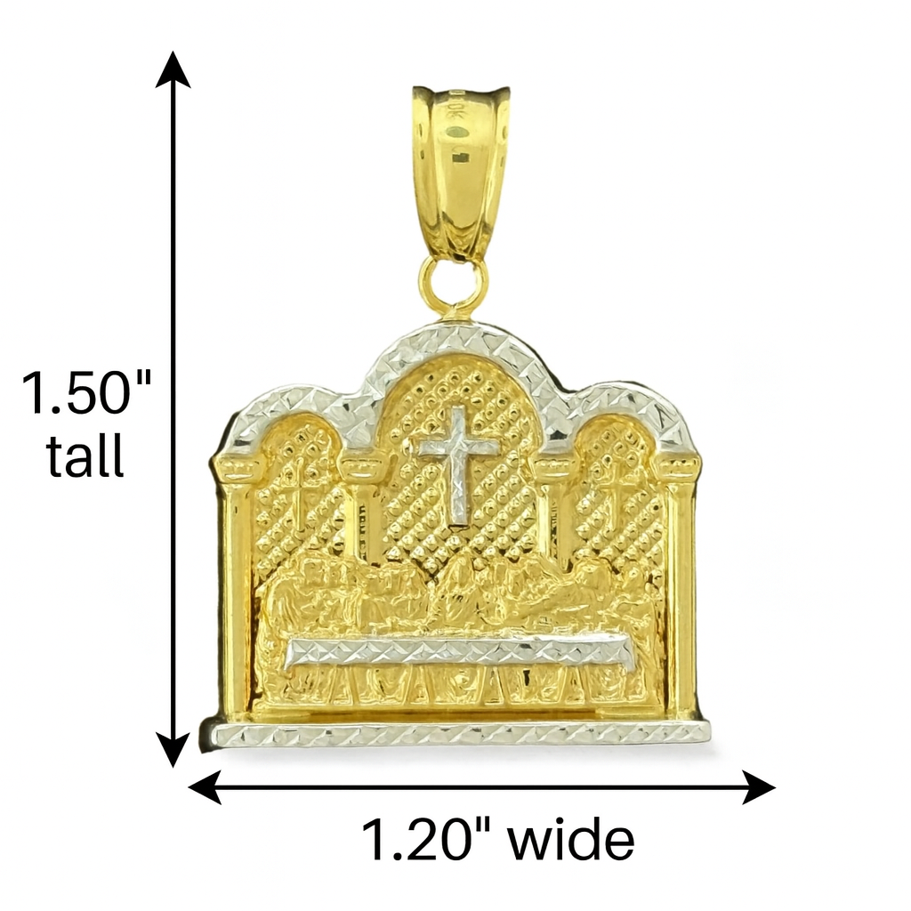 10k Two-Tone Last Supper Unisex Pendant