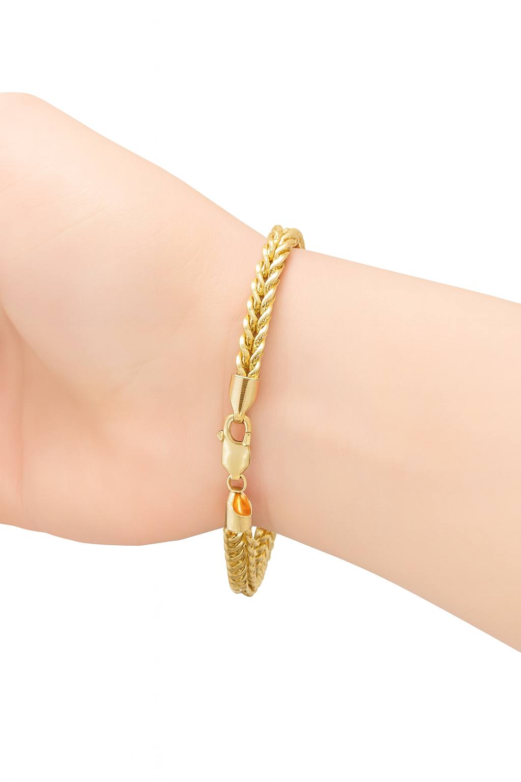 10k Hollow Franco Men Bracelet