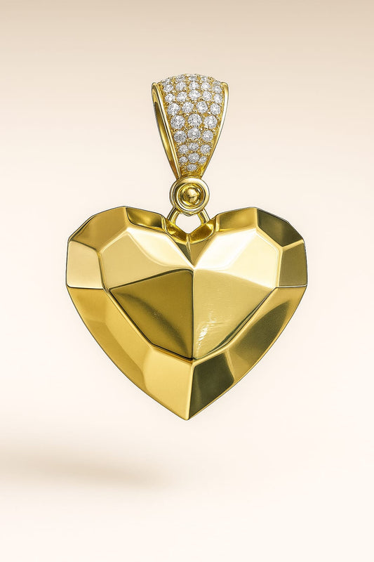 10K HEART POLISHED