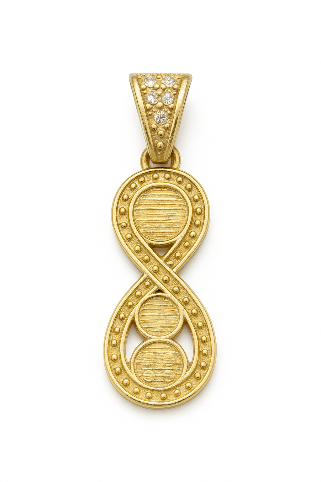 14K 3 EVIL EYES PENDANT