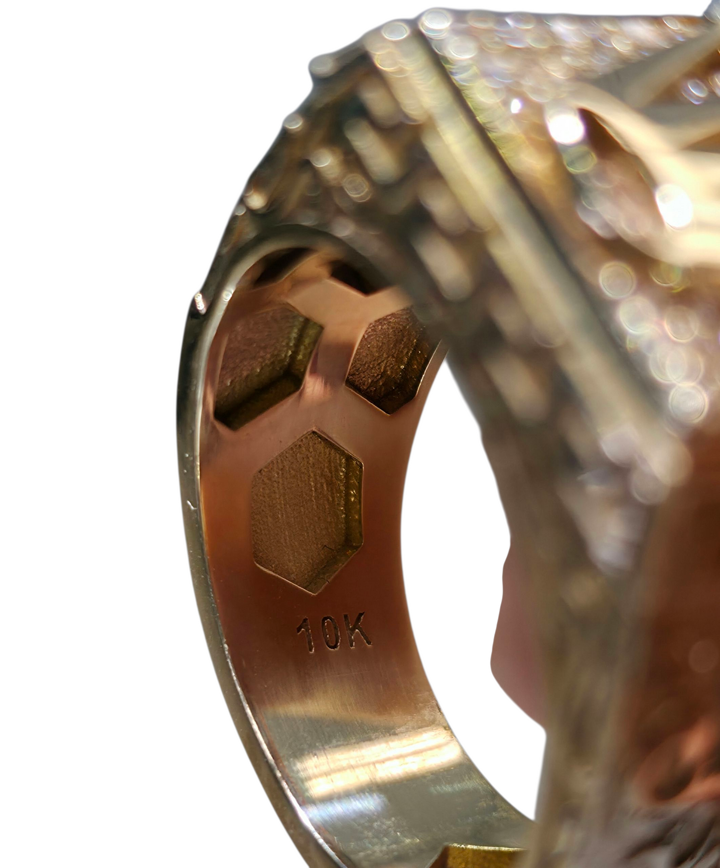 10k Solid Crown Cz Men Ring
