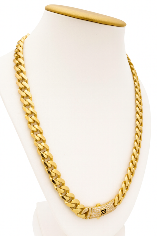 10k MONACO MEN CHAIN 9MM AND 11MM