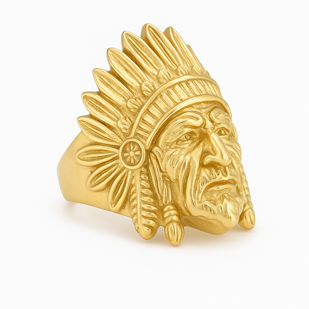 10k Solid Men Indian Ring