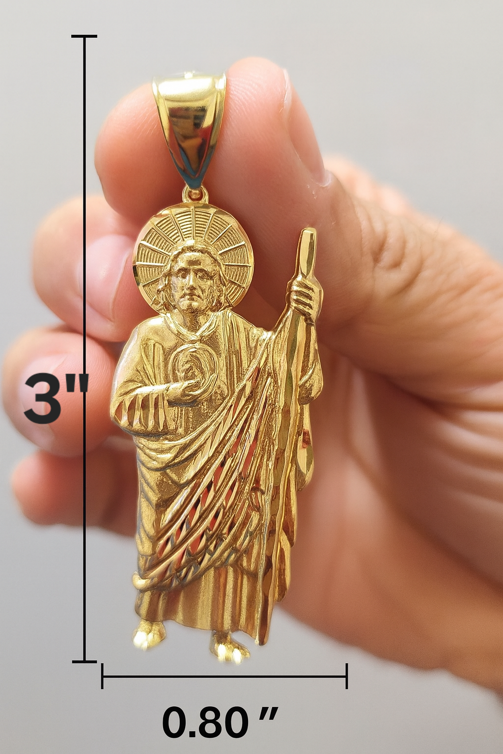 10k Yellow Gold St Jude Men Pendant