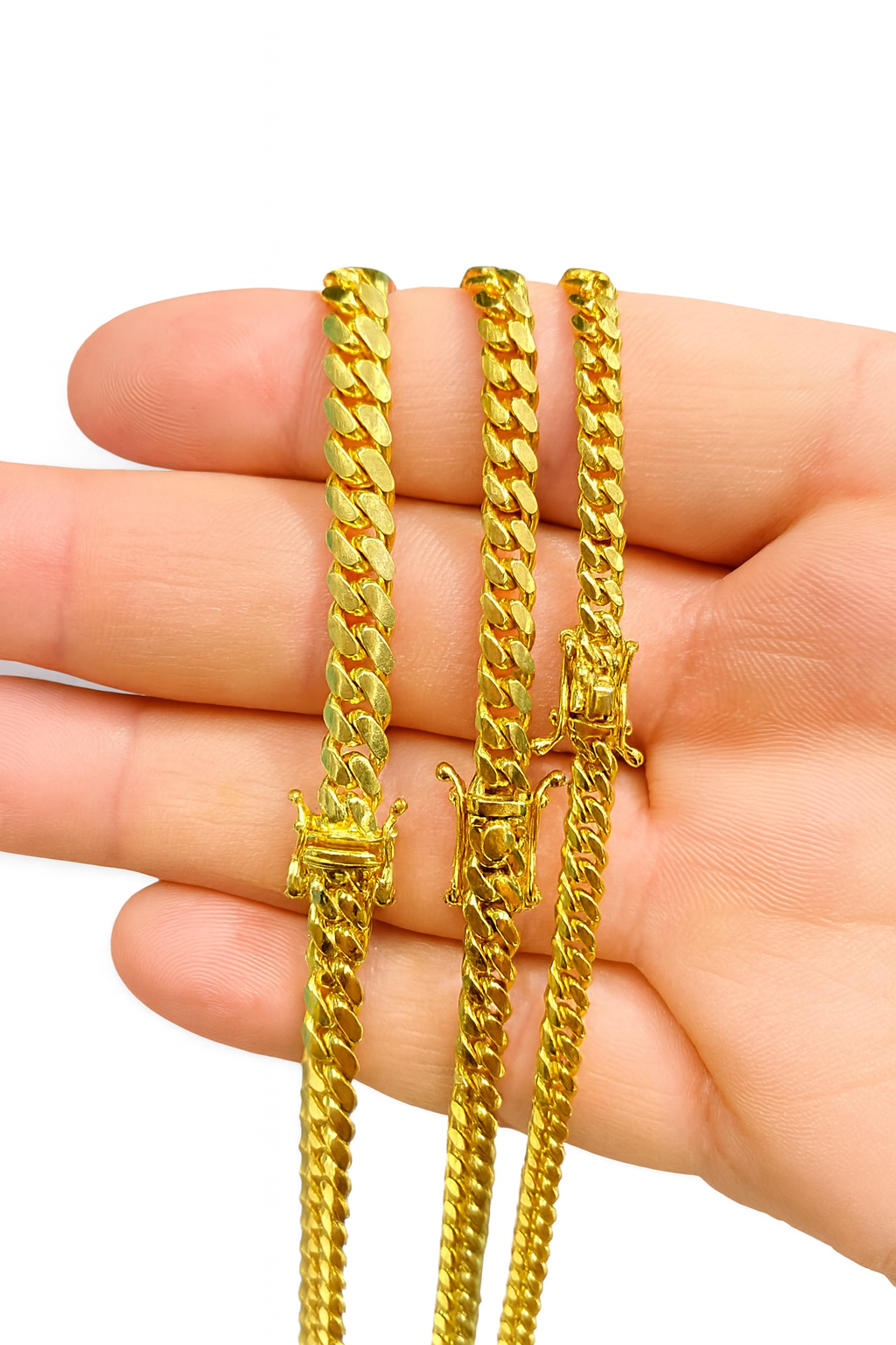 10k Solid Miami Cuban Chain Unisex 4MM to 6MM