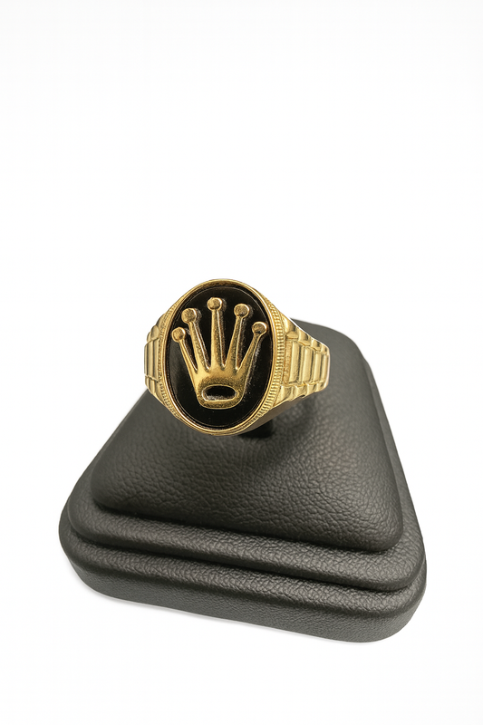 10k Yellow Gold Crown Men Ring