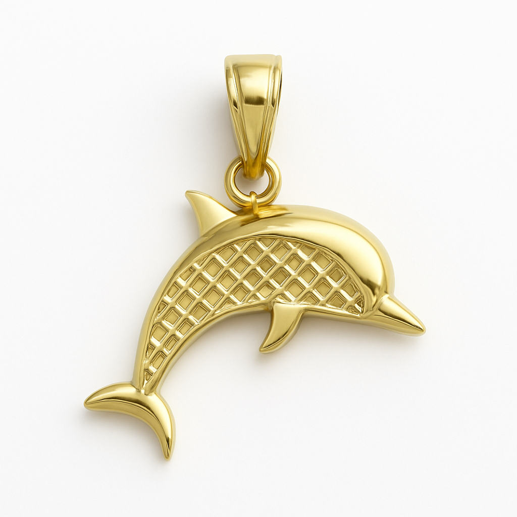 10K Dolphin Pendant