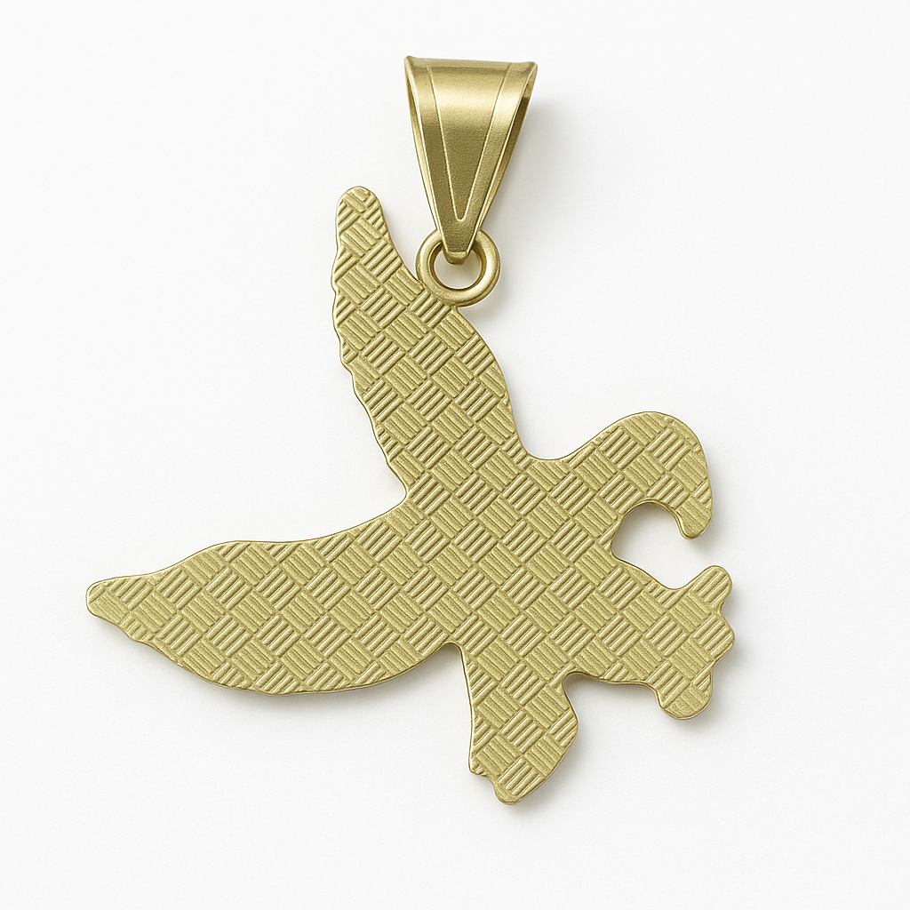 10K TWO TONE EAGLE PENDANT