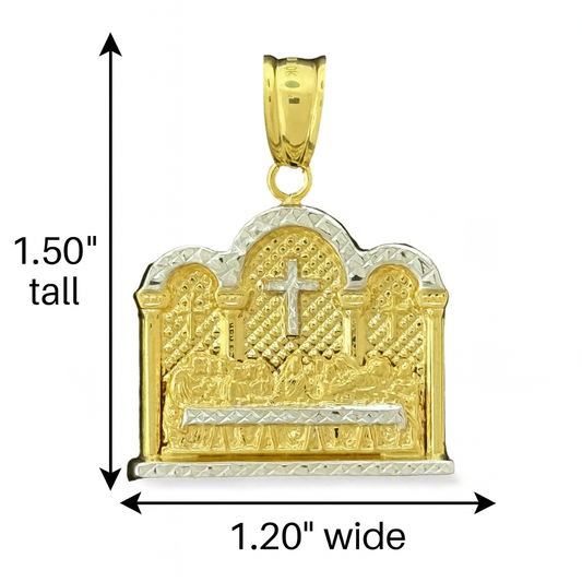 10k Two-Tone Last Supper Unisex Pendant