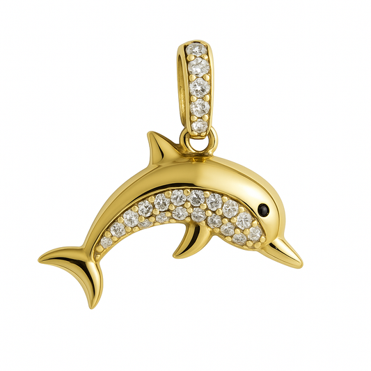 10K Dolphin Pendant