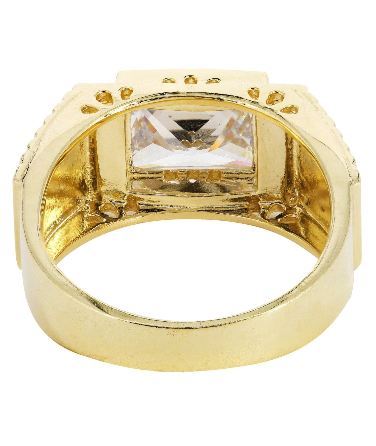 10k Cz Stone Men Ring