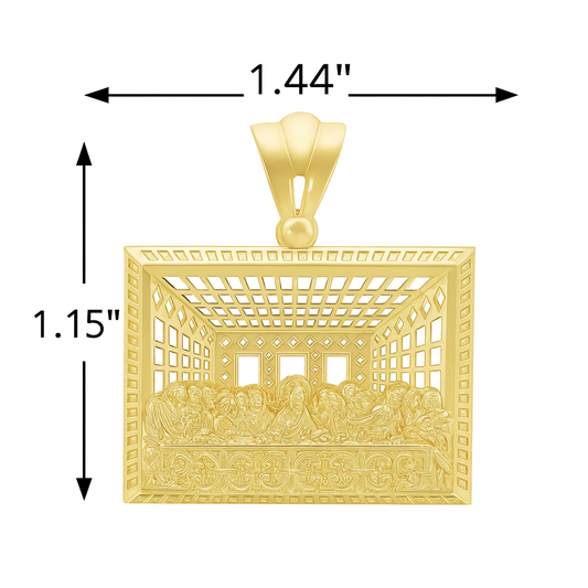 10K Last Supper Men Pendant