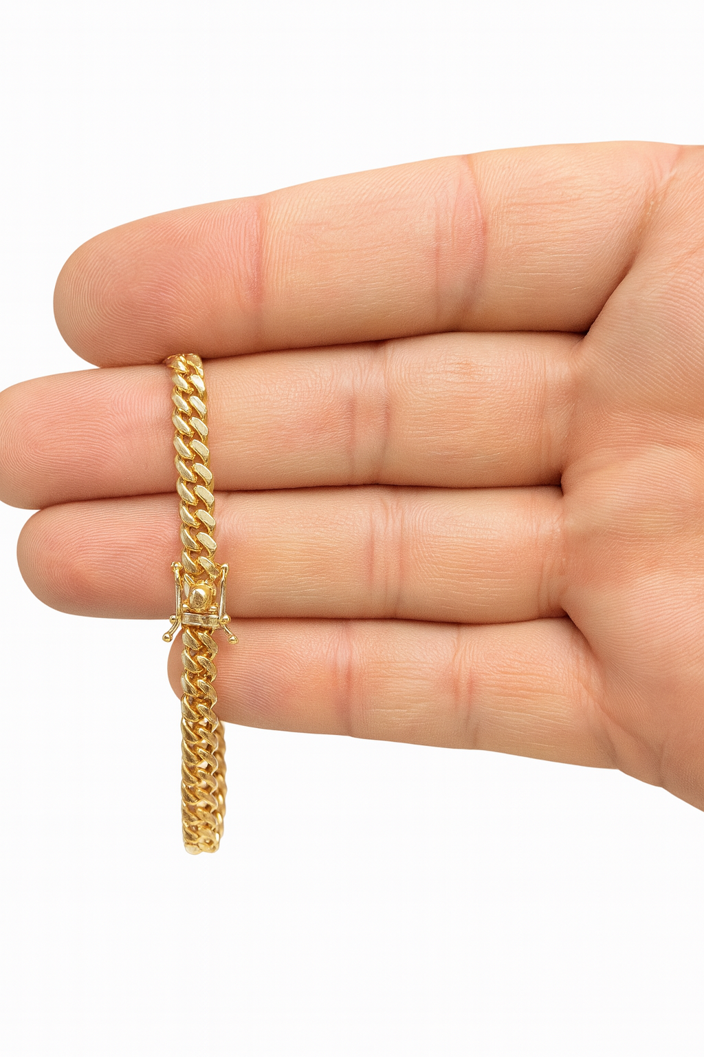 10k Solid Miami Cuban Bracelet Unisex