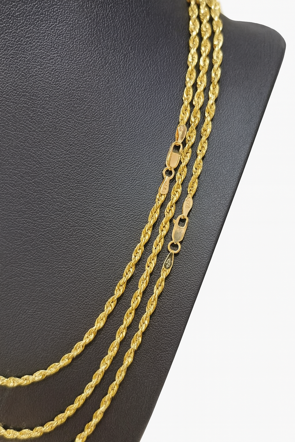 10k Solid Rope Chain Unisex 3MM
