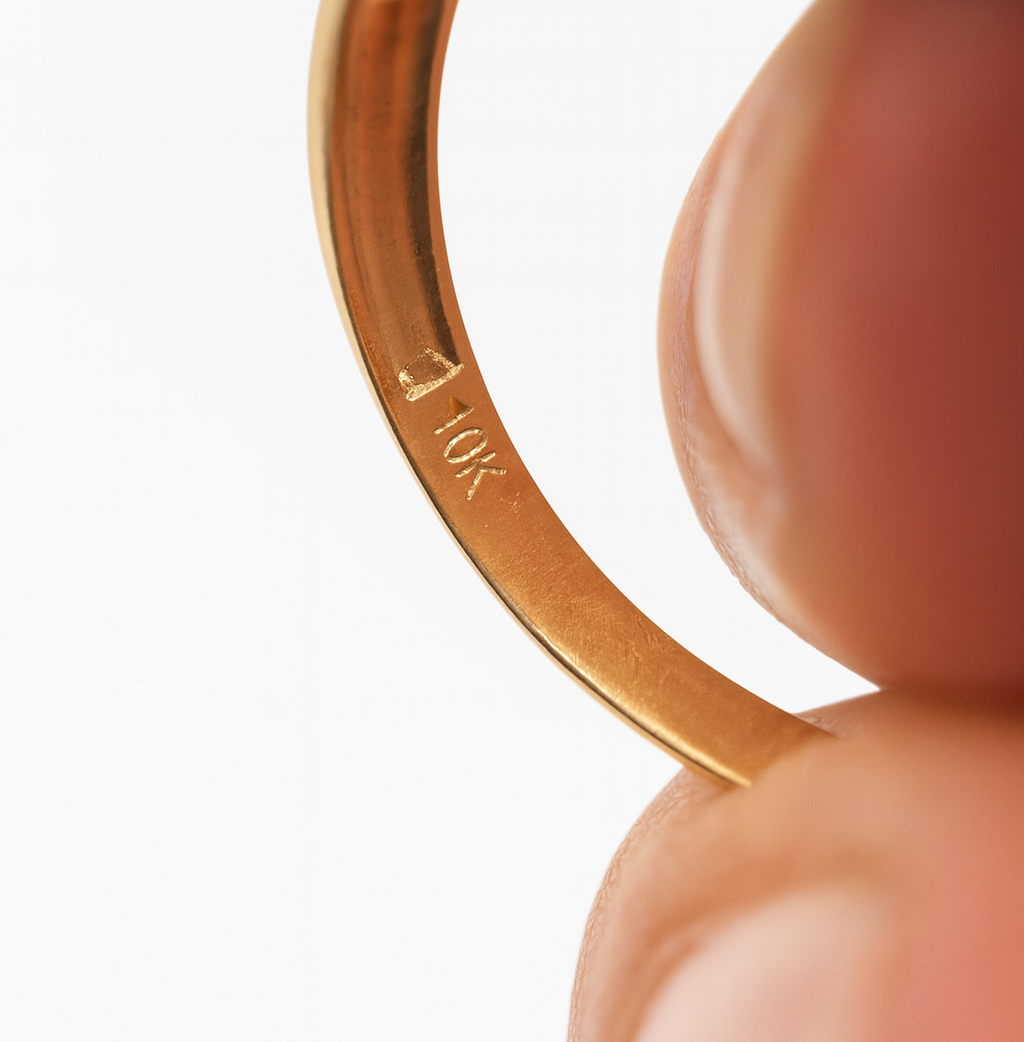 10k Yellow Gold Crown Men Ring
