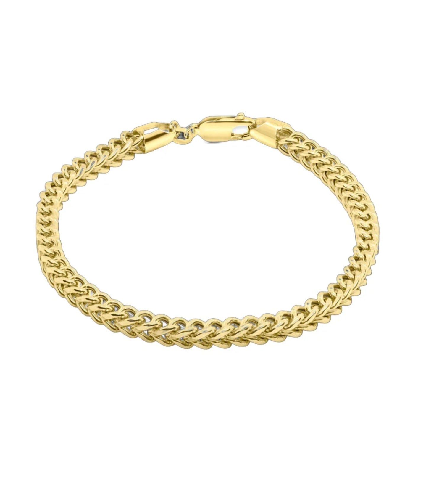10k Hollow Franco Men Bracelet