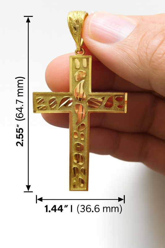 10k Yellow Gold Cross Unisex Pendant